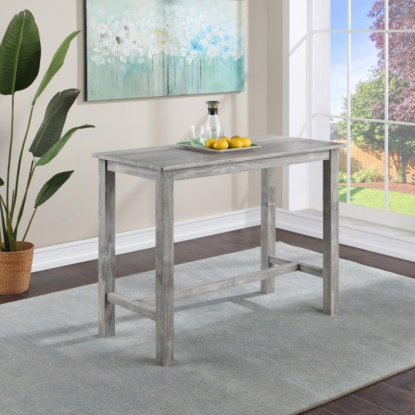 Boraam Boraam 75226 36 x 47.25 x 23.75 in. Storm Gray Wire-Brush Sonoma Pub Table 75226